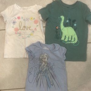 Lot of 5 t girls tops.